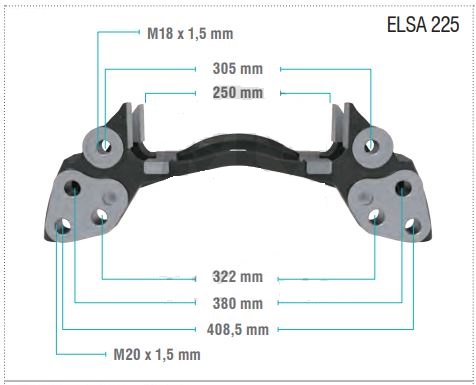 MERİTOR TAŞIYICI KIZAK (CARRIER) 22,5'' FORD CARGO OEM 68326153  ÖN / 68326153 resmi