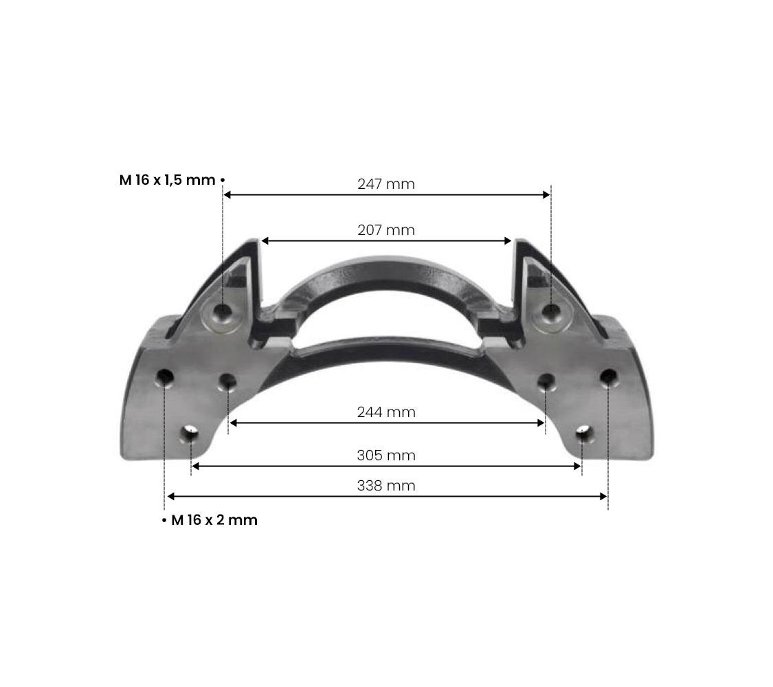 CALIPER CARRIER MERITOR DX195 / 19.5 resmi