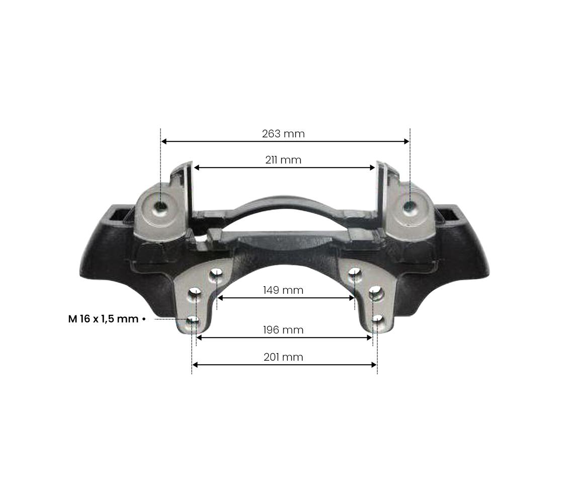 CALIPER CARRIER WABCO 22.5 SCHMITZ (L) (TAŞIYICI) / 6402250300 resmi