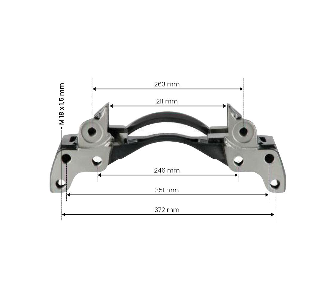 CALIPER CARRIER WABCO PAN 19-1+ PLUS (L) (TAŞIYICI) resmi