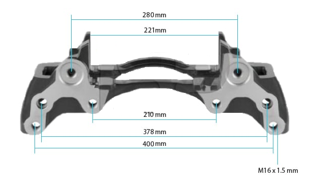 WABCO MERCEDES MAXX22L AROCS ÖN KALİPER KIZAĞI SAĞ (TAŞIYICI) resmi